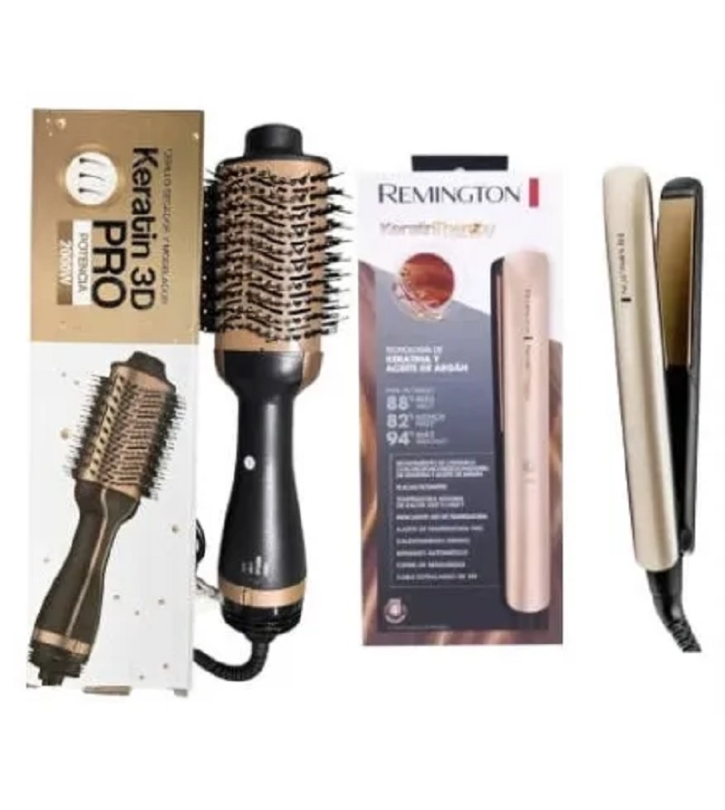combo keratina Plancha cepillo secador